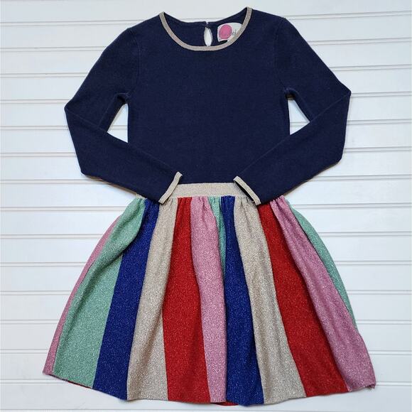Mini Boden Girls Sparkle Party Knitted Dress - Picture 1 of 5